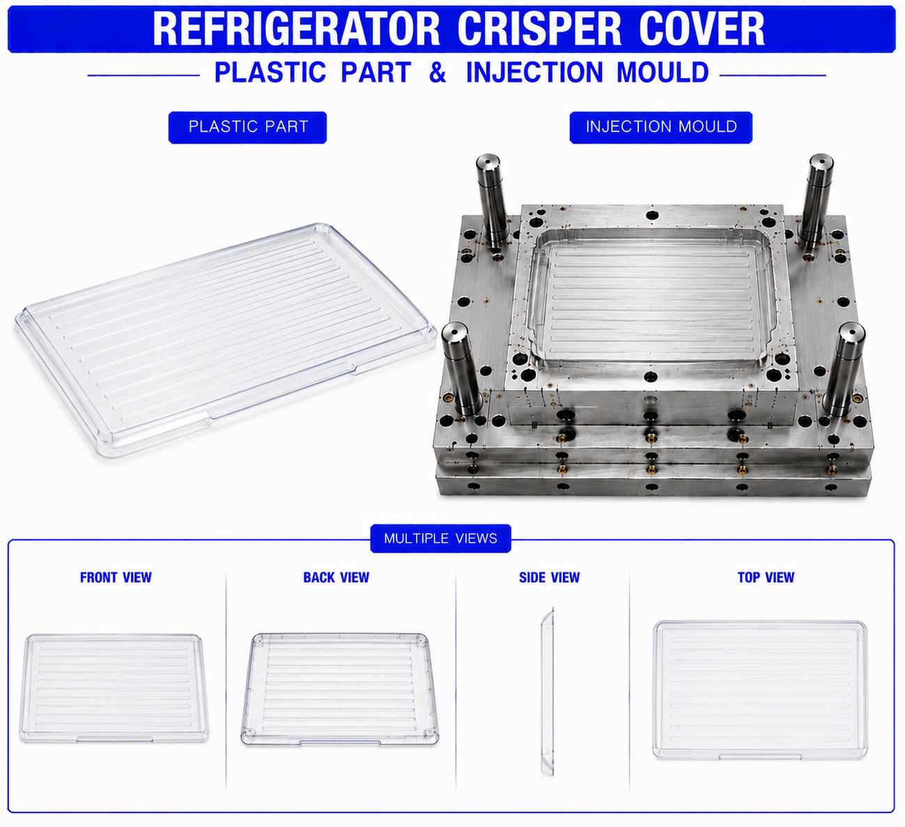 Refrigerator Plastic Crisper Cover